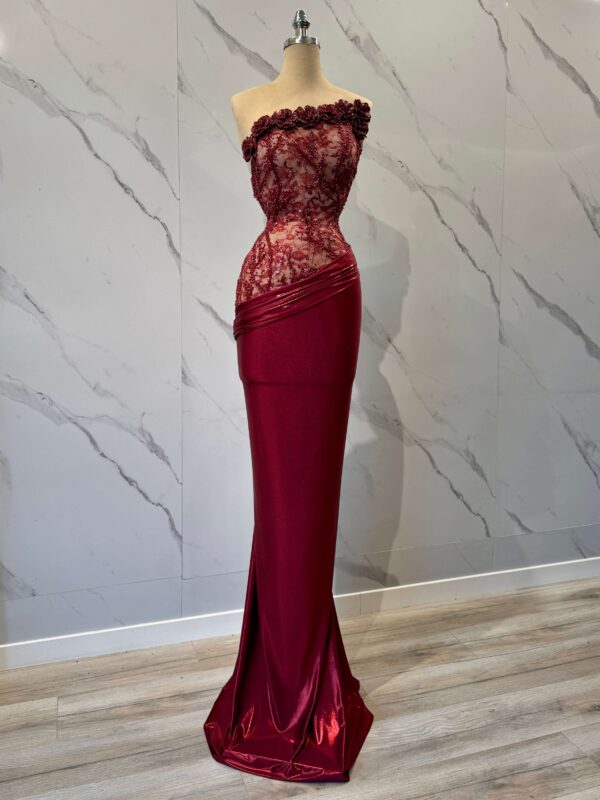 Burgundy dress